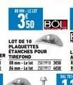 lot de 10 plaquettes étanches pour tirefond 08-lot 25019983850  04-l219174850 