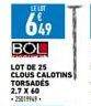 LE LOT  649  BOL  LOT DE 25  CLOUS CALOTINS TORSADES 2.7 X 60 -2501999. 