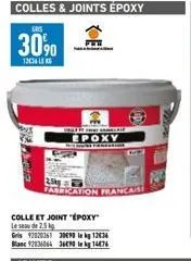 30%  13:34 l  colle et joint "époxy" le seau de 2.5 kg  colley melale  epoxy  fabrication francaise 