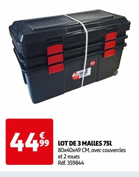 lOT DE 3 MAllES 75l