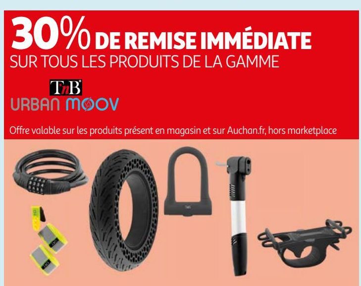 Les produits de la gamme Urban Moov