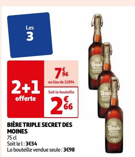 BIÈRE TRIPLE SECRET DES MOINES