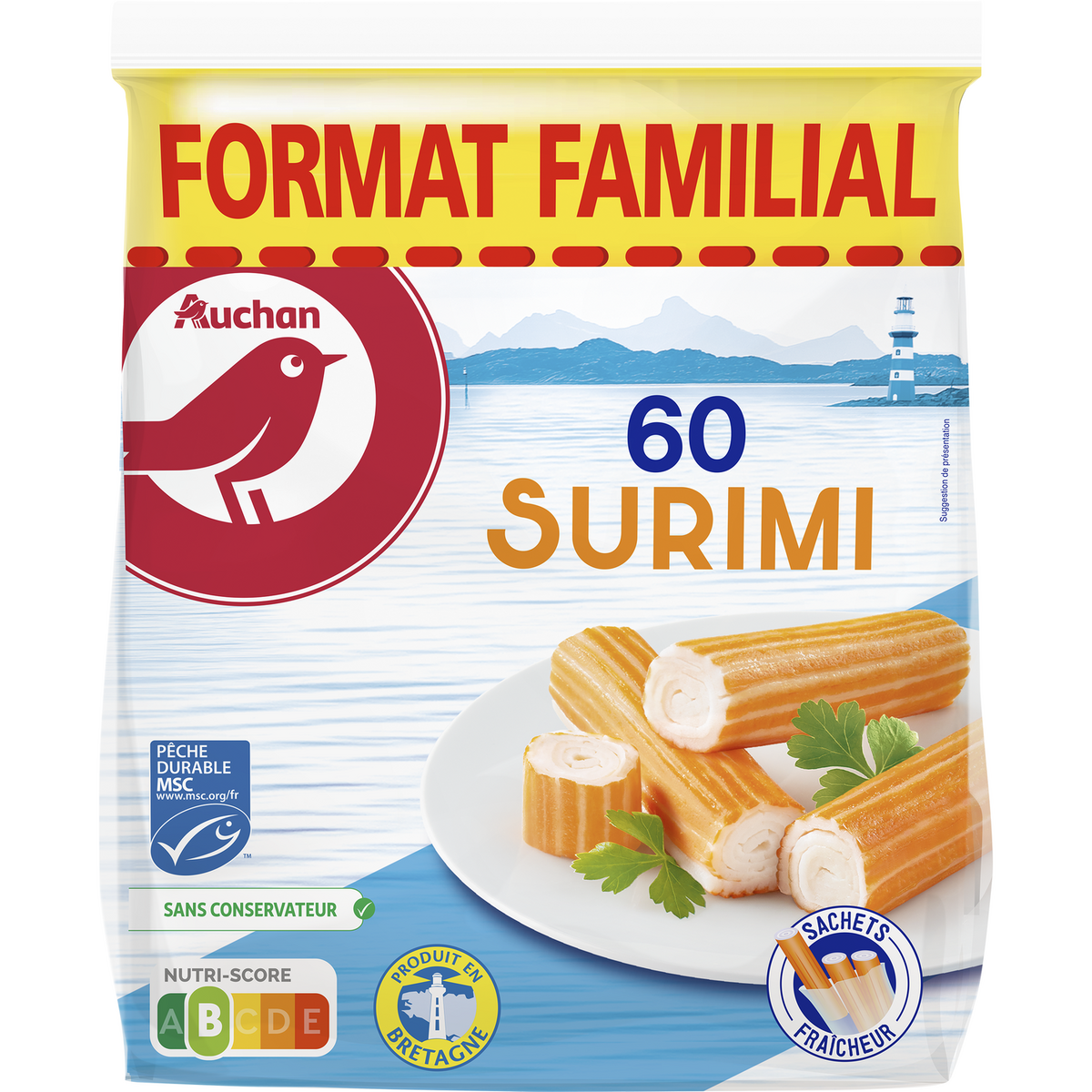 BÂTONNETS DE SURIMI AUCHAN