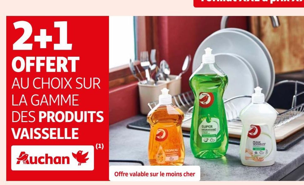 La gamme des produit vaisselle Auchan