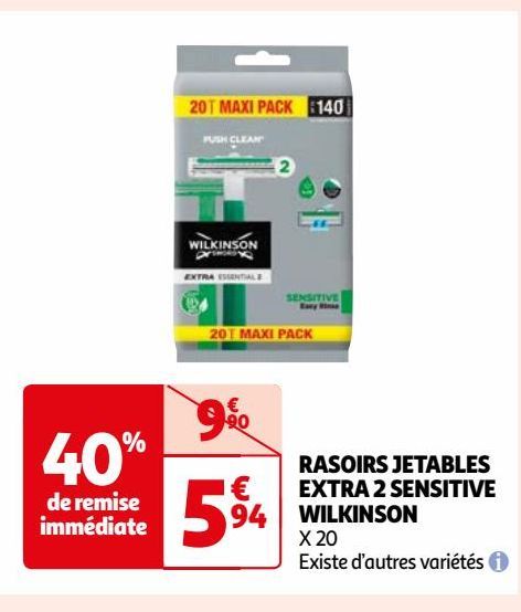 RASOIRS JETABLES EXTRA 2 SENSITIVE WILKINSON