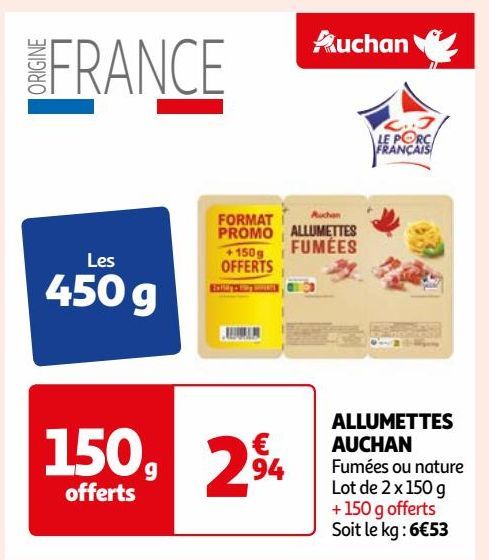 ALLUMETTES AUCHAN