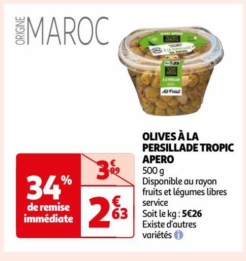 OLIVES À LA PERSILLADE TROPIC APERO