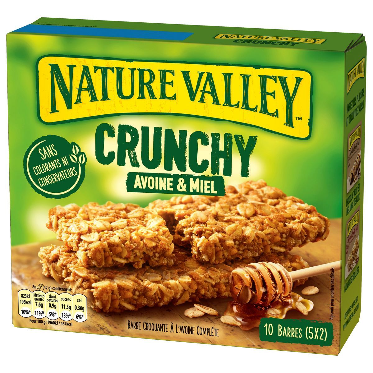 BARRES DE CÉRÉALES CRUNCHY AVOINE MIEL NATURE VALLEY