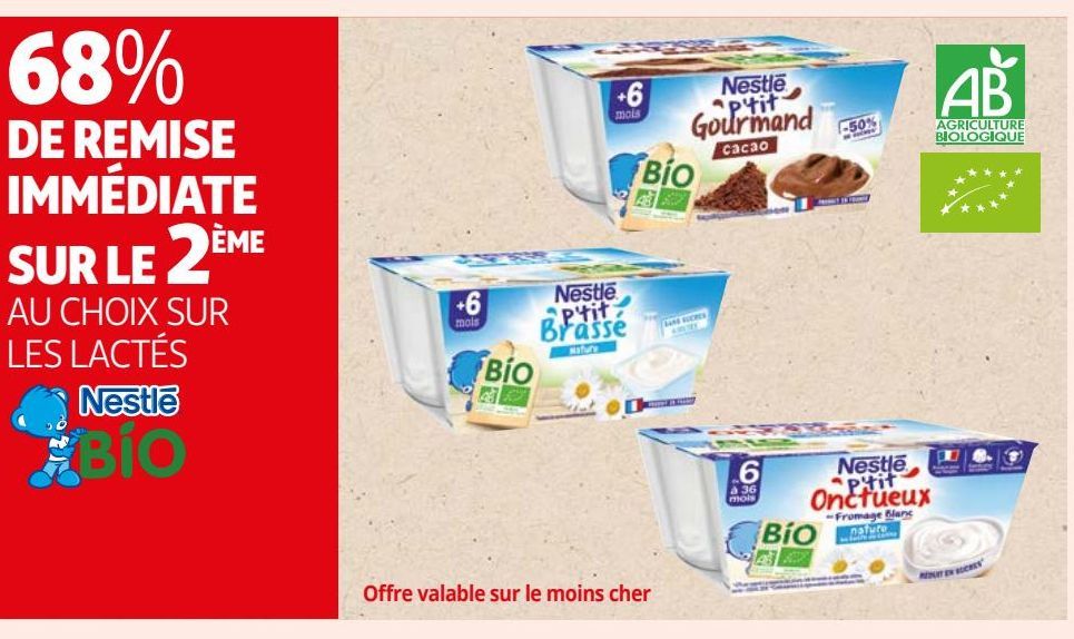 Les lactes Nestle BIO