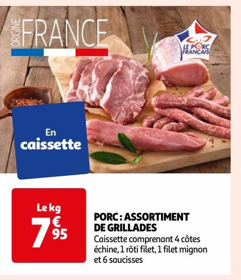 PORC : ASSORTIMENT DE GRILLADES 