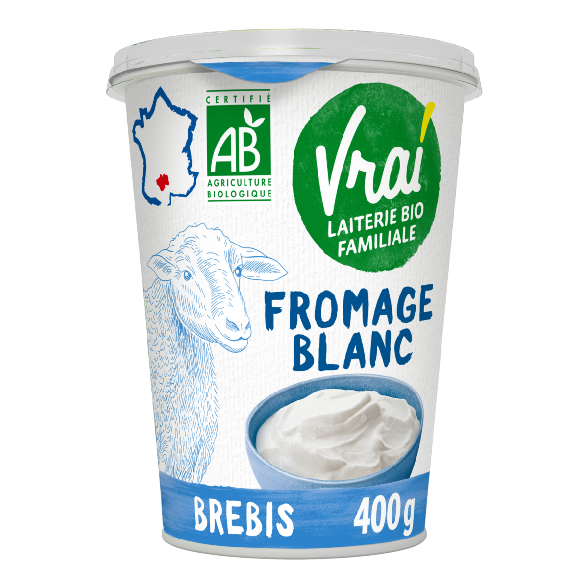 FROMAGE BLANC BIO AU LAIT DE BREBIS VRAI