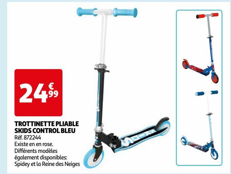 TROTTINETTE PLIABLE SKIDS CONTROL BLEU