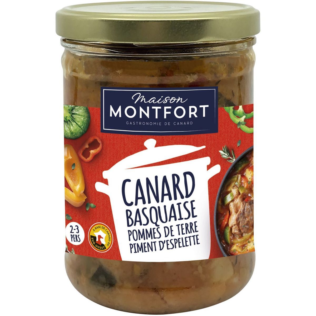 CANARD BASQUAISE ET POMMES DE TERRE AU PIMENT D'ESPELETTE MAISON MONTFORT