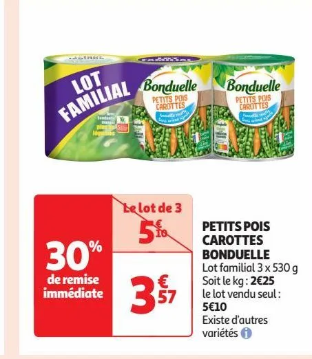 petits pois carottes bonduelle