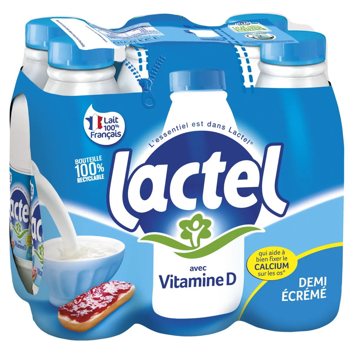 lait demi-écrémé lactel