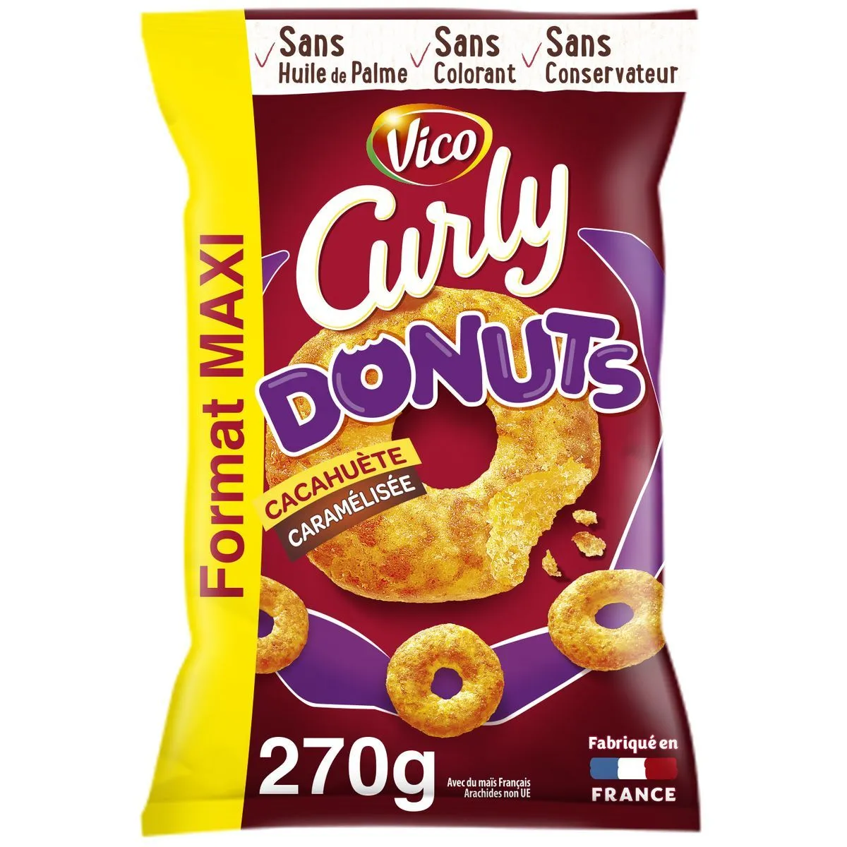 curly donut's cacahuète format maxi vico