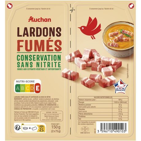  LARDONS FUMÉS AUCHAN