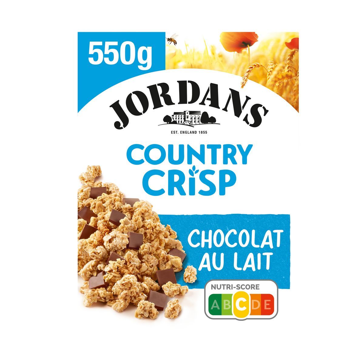 CÉRÉALES JORDANS COUNTRY CRISP CHOCOLAT LAIT 