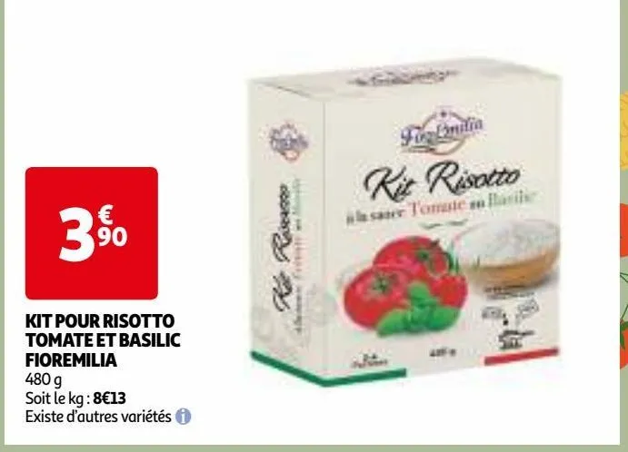 kit pour risotto tomate et basilic fioremilia