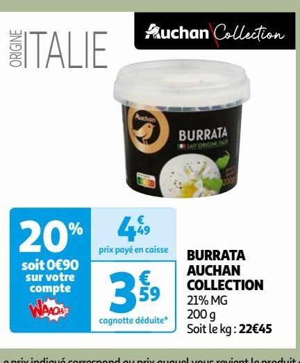 BURRATA AUCHAN COLLECTION