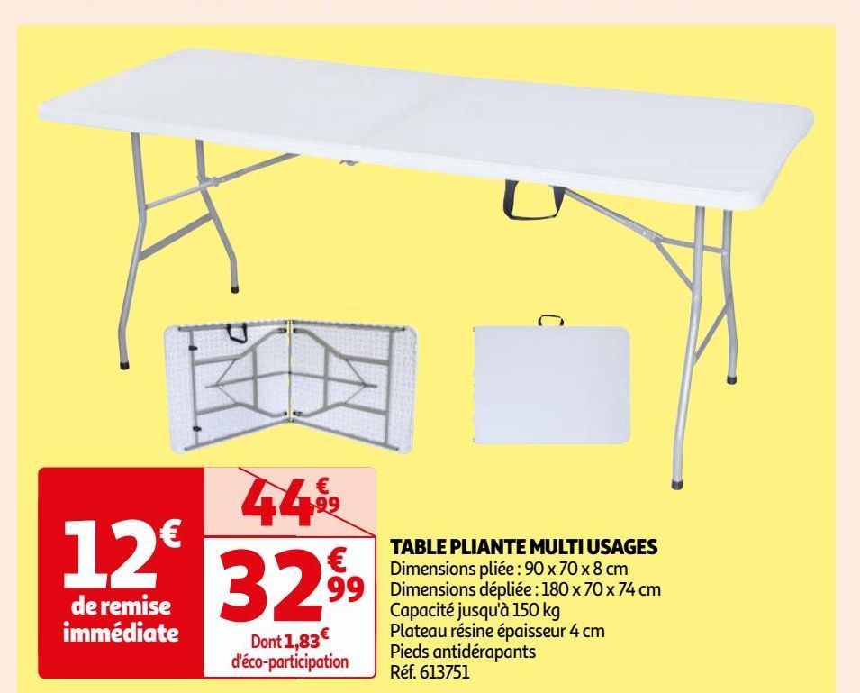 TABLE PLIANTE MULTI USAGES 