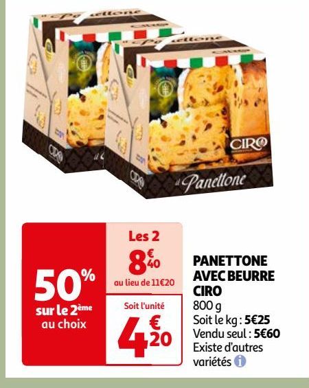 PANETTONE AVEC BEURRE CIRO 