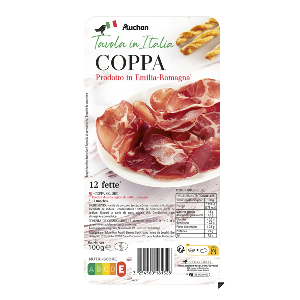 COPPA AUCHAN TAVOLA INITALIA