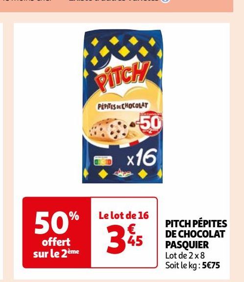 PITCH PÉPITES DE CHOCOLAT PASQUIER