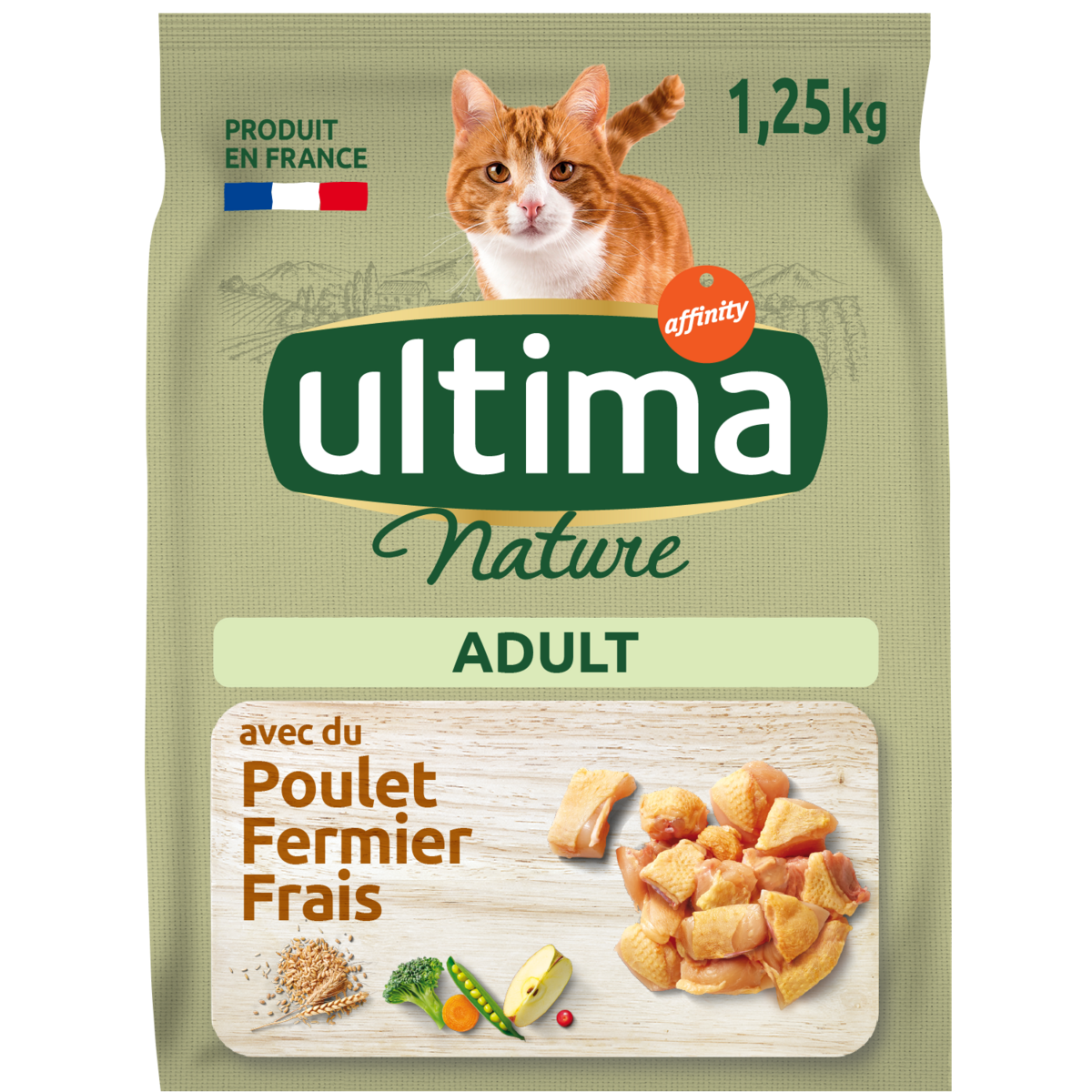 CROQUETTES POUR CHAT STÉRILISÉ ADULTE AU POULET ULTIMA NATURE 