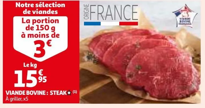 viande bovine : steak 