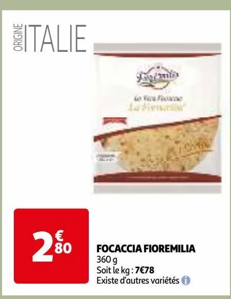 focaccia fioremilia 