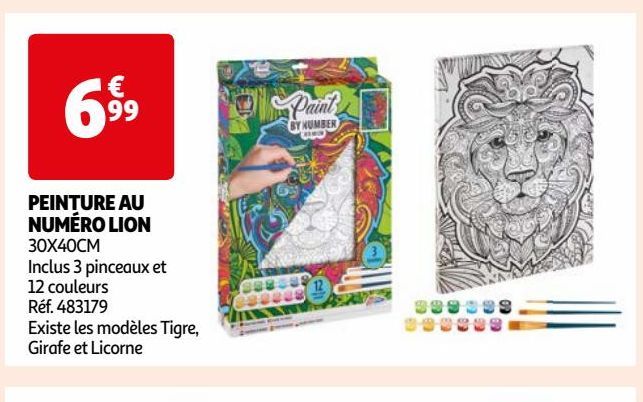 PEINTURE AU NUMÉRO LION