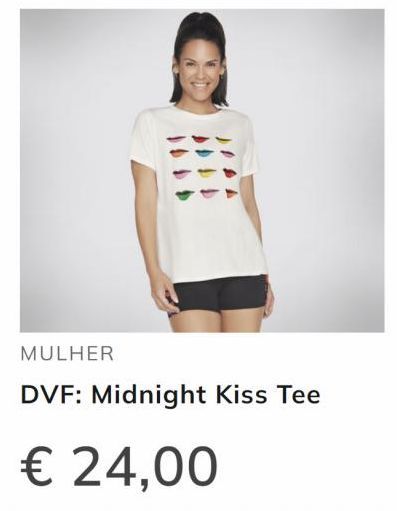 MULHER  DVF: Midnight Kiss Tee  € 24,00 