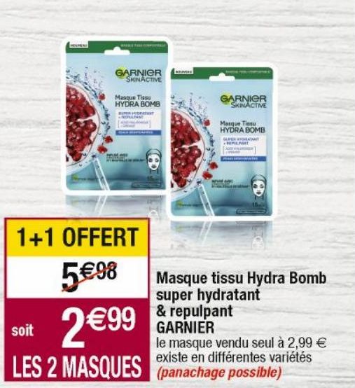 masque de beauté Garnier