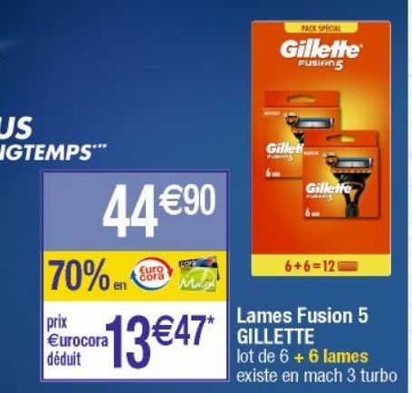 rasoir à lames Gillette