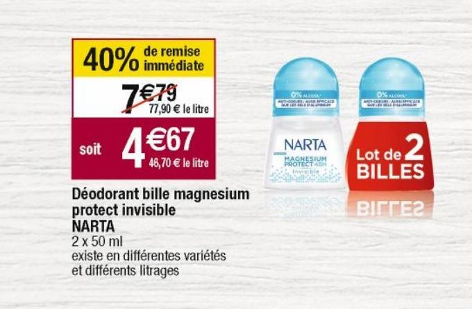 déodorant pour chaussures Narta