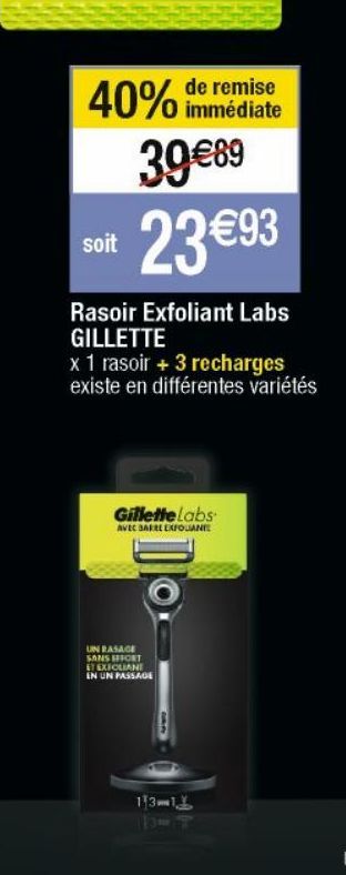 rasoir à lames Gillette