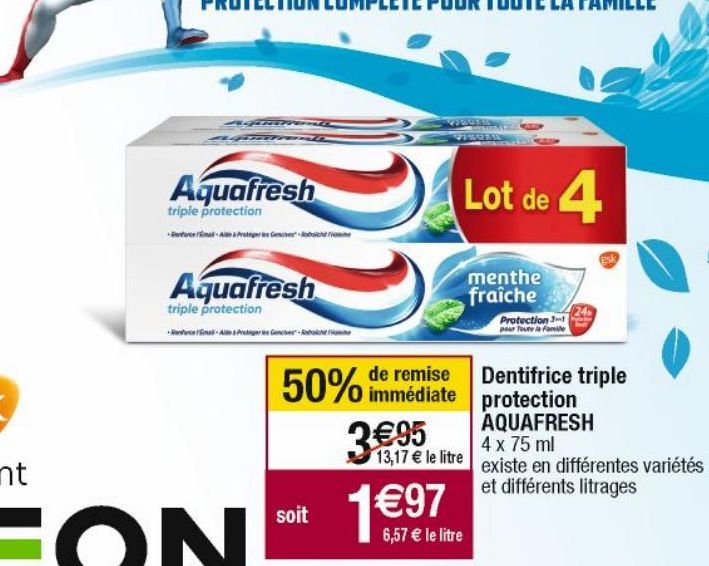 dentifrice Aquafresh