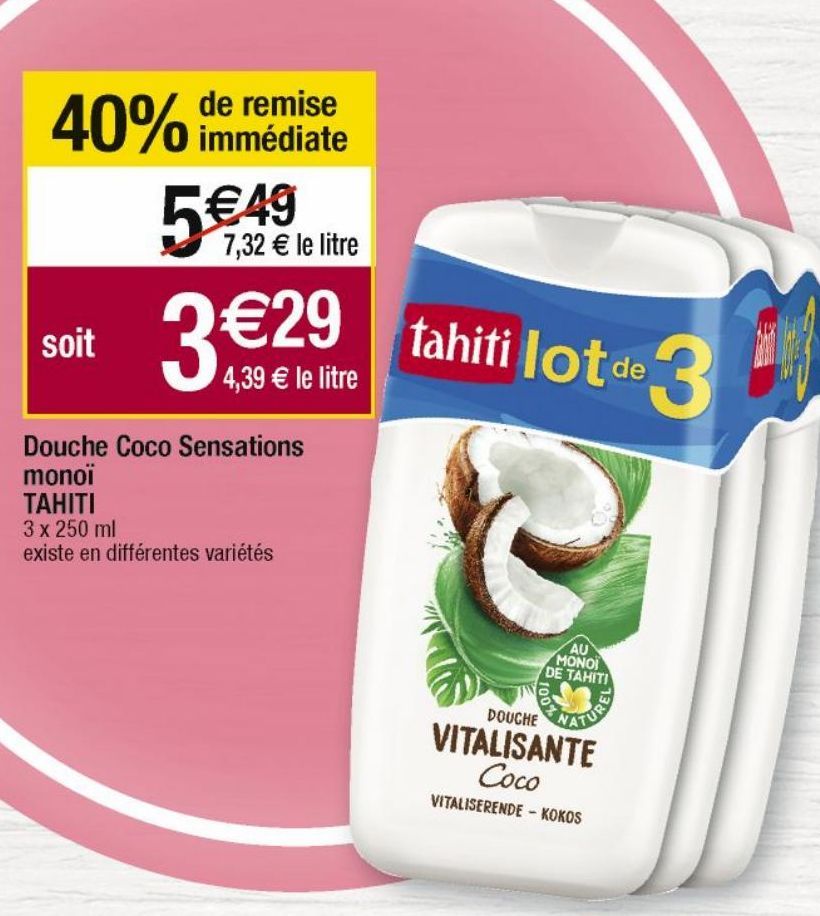 gel douche Tahiti