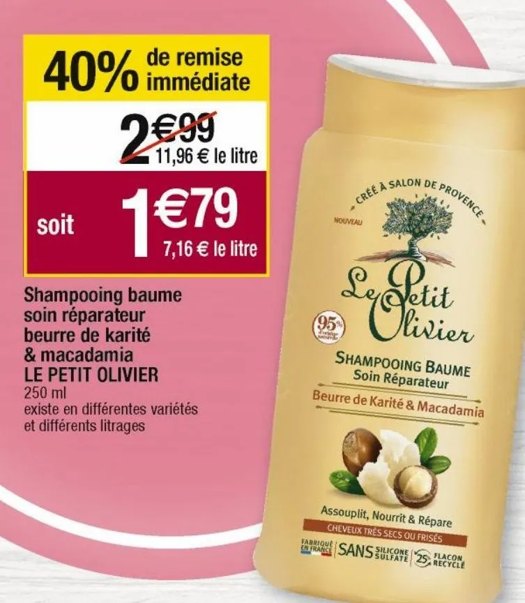 shampoing le petit olivier