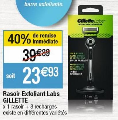 rasoir à lames Gillette