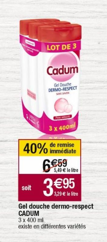 gel douche Cadum