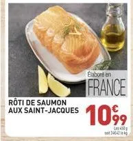 rôti de saumon aux saint-jacques  élabore en  france 