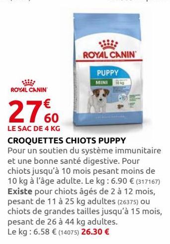croquettes chiots puppy