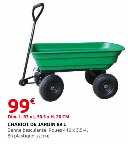 chariot de jardin 89 L