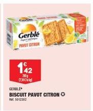 Gerble  PAVOT DITE  142  100g  17.30  GERBLE  BISCUIT PAVOT CITRON Ret: 5012302 