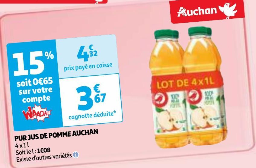 PUR JUS DE POMME AUCHAN