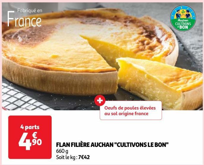 FLAN FILIERE AUCHAN "CULTIVONS LE BON"