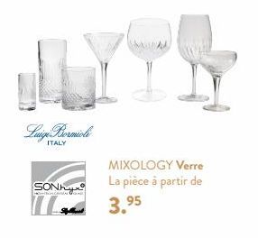 Luigi Bormioli  ITALY  SON  G  MIXOLOGY Verre La pièce à partir de  3,95 