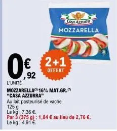 mozzarella casa azzurra